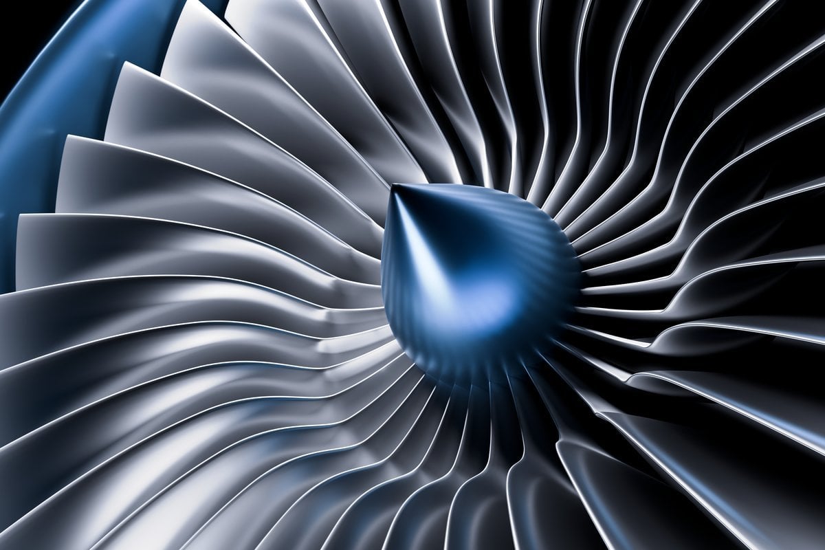 Hochglanz Aluminium Oberfläche auf Luxus-Privatjet